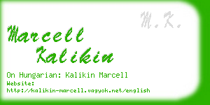 marcell kalikin business card
